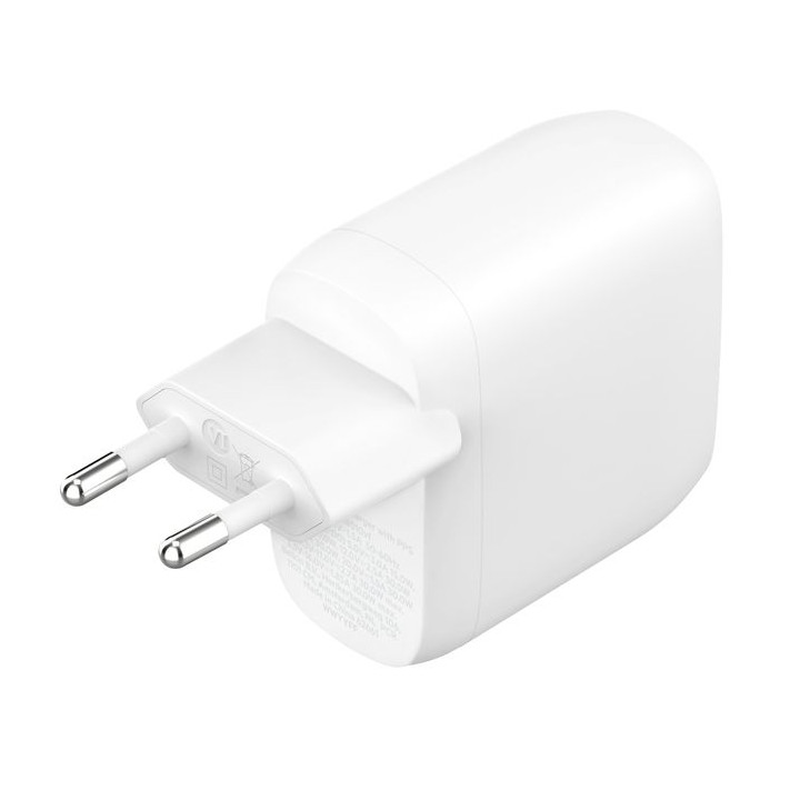 BELKIN BOOST CHARGE 60W USB-C DUAL WALL CHARGER WHITE